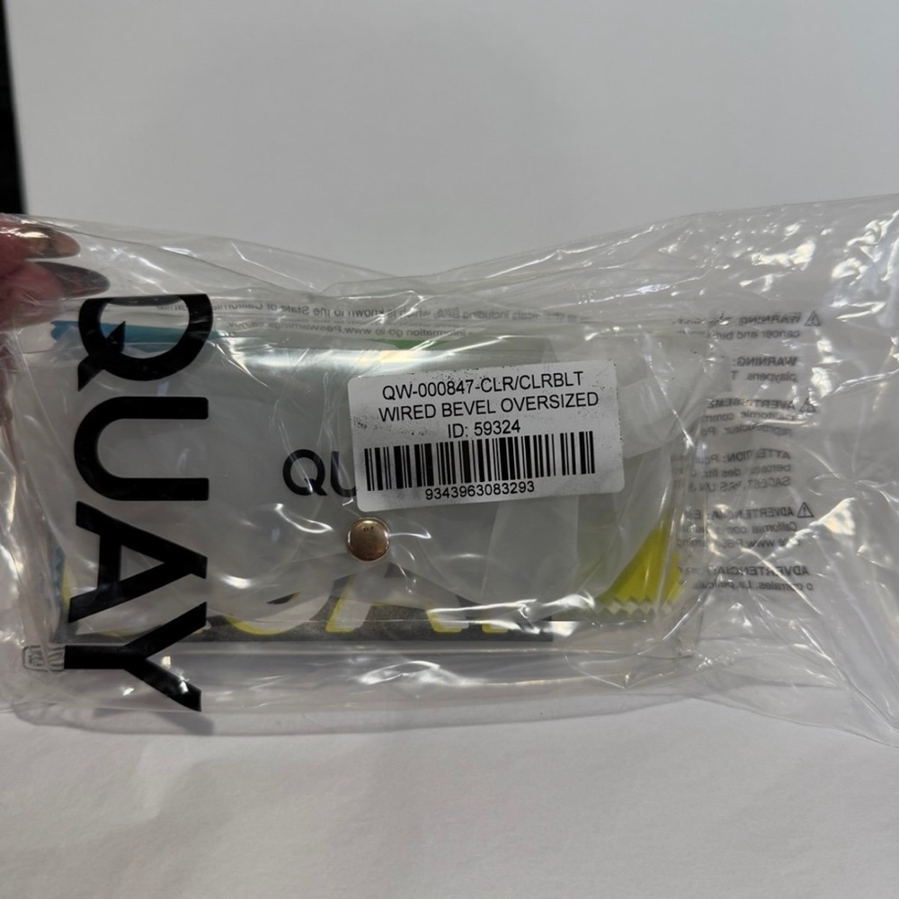 Nwt Quay Australia Transparent Glasses Beveled - Picture 9 of 9